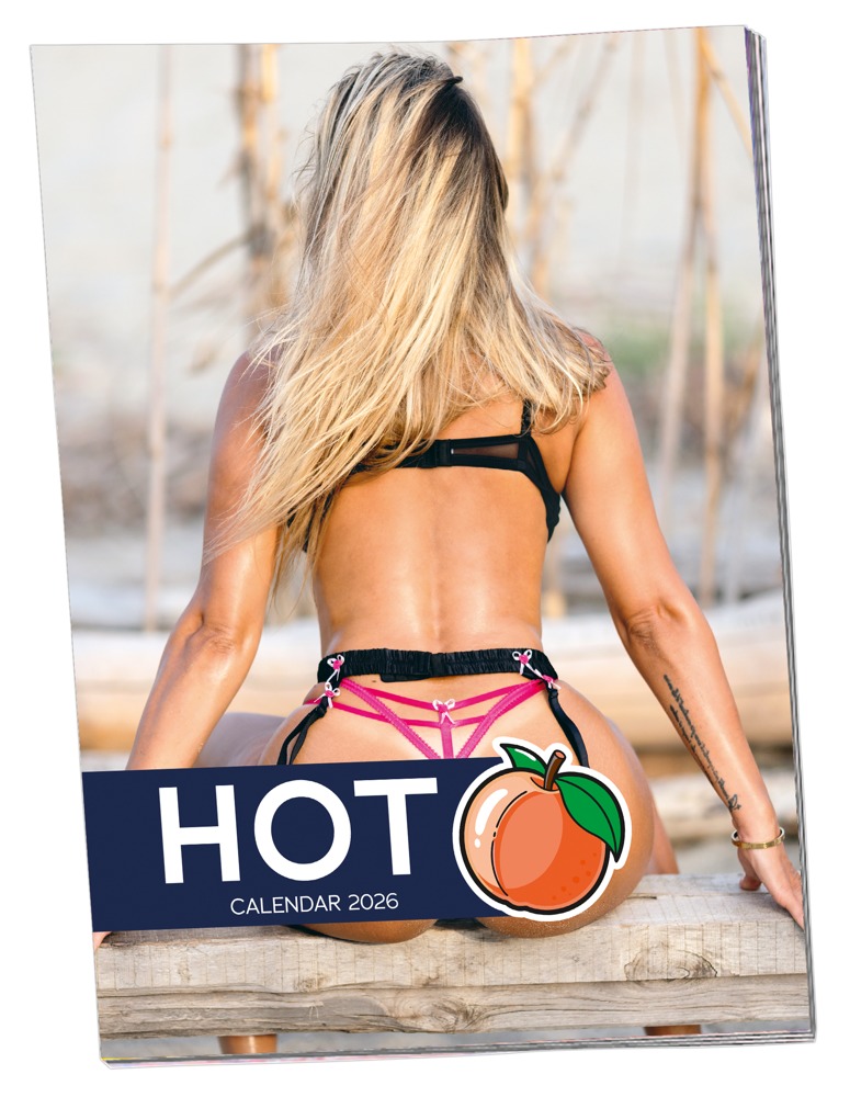 Pin Up Kalender "hot Ass 2026" I Farver Og I Stort Format fra Orion Empfiehlt