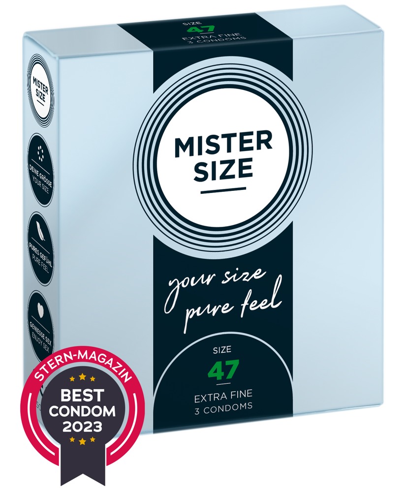 Kondomer "47 Mm", Gennemsigtige, Tynde, Fugtige fra Mister Size
