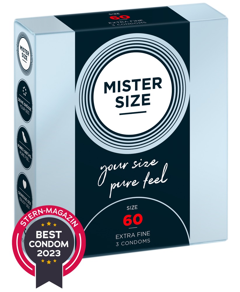 Kondomer "60 Mm", Gennemsigtige, Tynde, Fugtige fra Mister Size