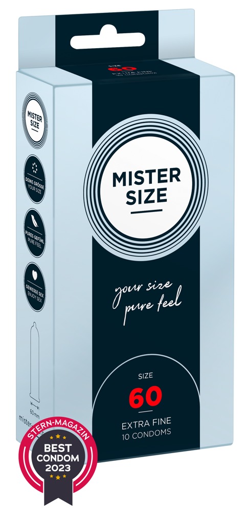 Kondomer "60 Mm", Gennemsigtige, Tynde, Fugtige fra Mister Size