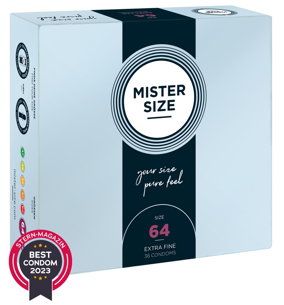 Kondomer "64 Mm", Gennemsigtige, Tynde, Fugtige fra Mister Size