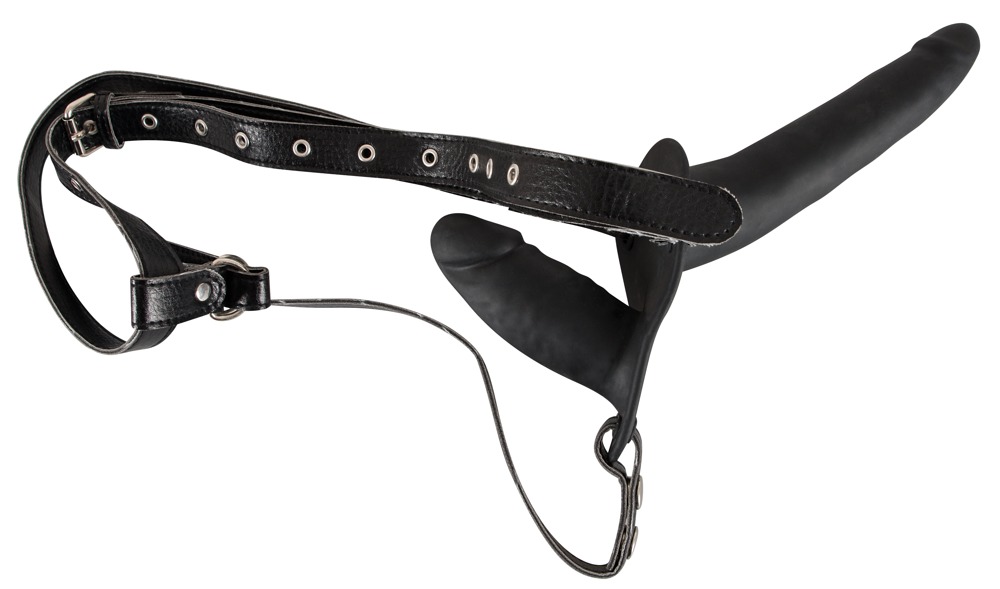 Strap On âdouble Black Siliconeâ Med Dobbeltdildo fra You2toys