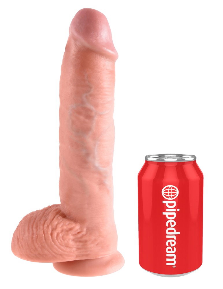 Dildo â 10 Zoll Ballsâ, 27 Cm, Med Testikel fra King Cock