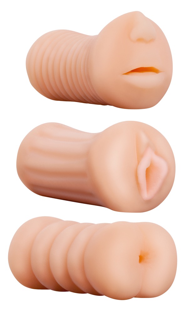 3 Delt Masturbatorset âxxx To Go Threesomeâ Oralt, Vaginalt, Analt fra Nmc