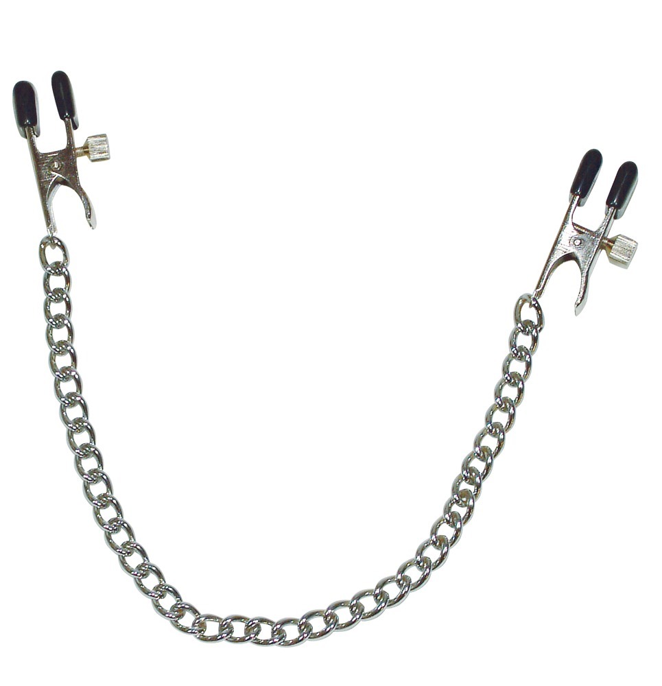Nipple Clamps With Metal Chain fra Fetish Collection