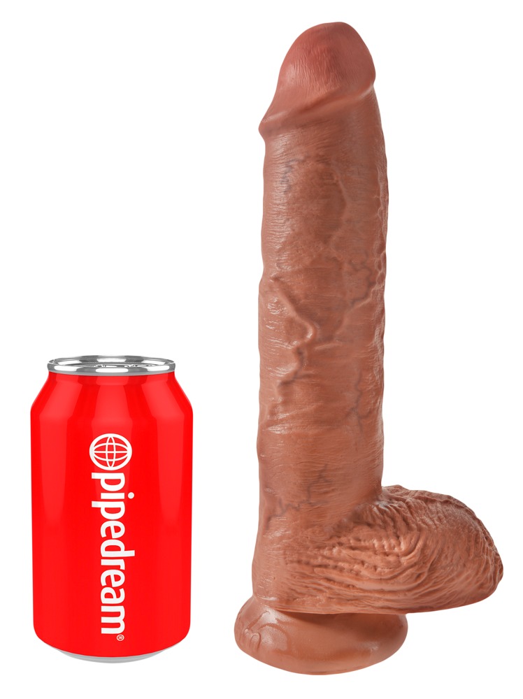 Dildo â 10 Zoll Ballsâ, 27 Cm, Med Testikel fra King Cock