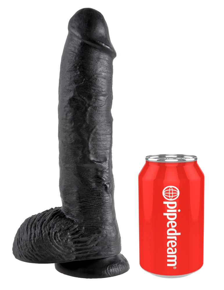 Dildo â 10 Zoll Ballsâ, 27 Cm, Med Testikel fra King Cock