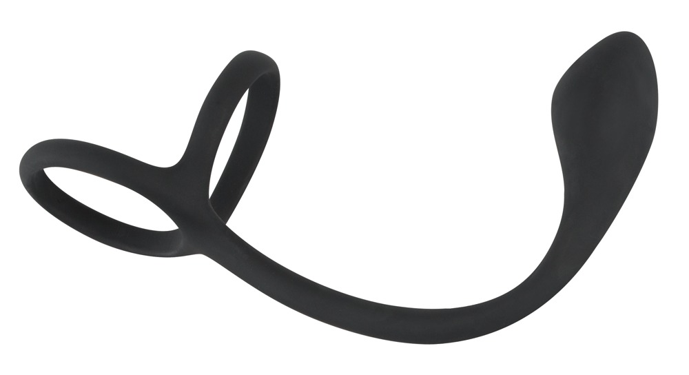 Analplug Med Penis Og Testikelring fra Black Velvets
