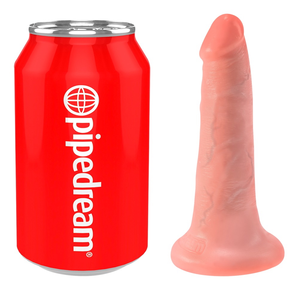 Penisdildo â5" Fleshâ Med Sugekop Fod fra King Cock