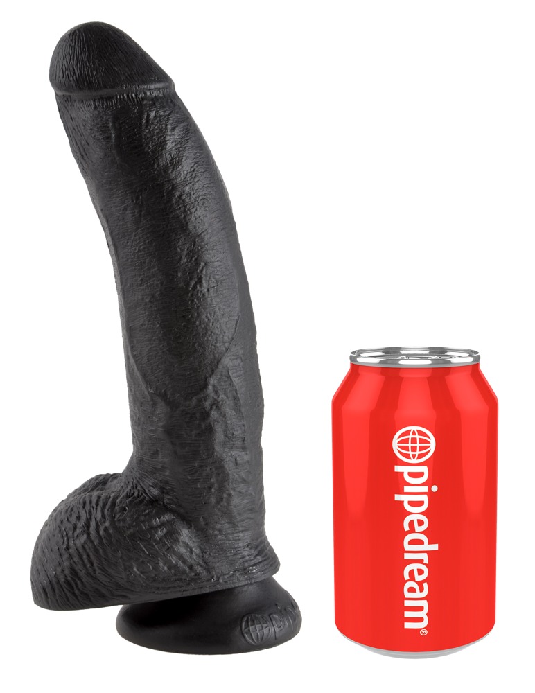 Dildo "9" Cock With Balls", 22,9 Cm fra King Cock