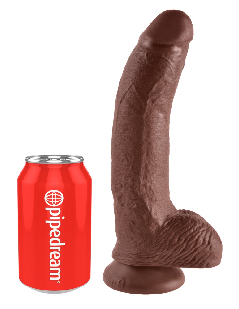 Dildo "9" Cock With Balls", 22,9 Cm fra King Cock