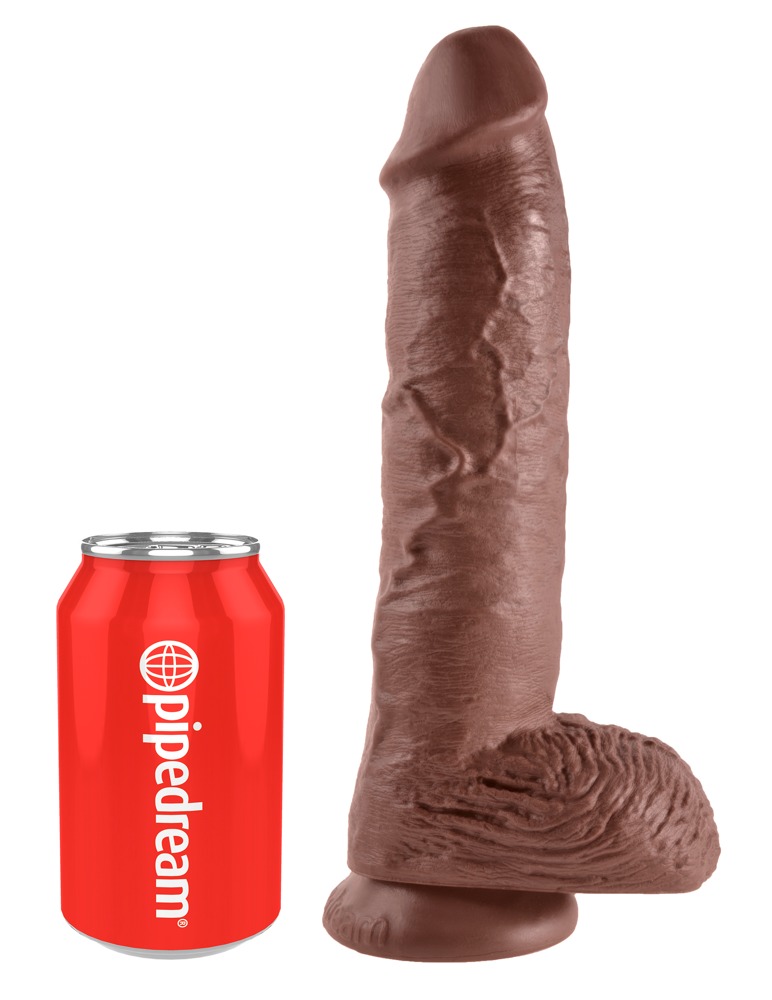 Dildo â 10 Zoll Ballsâ, 27 Cm, Med Testikel fra King Cock