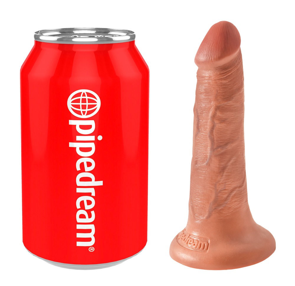 Penisdildo â5" Fleshâ Med Sugekop Fod fra King Cock