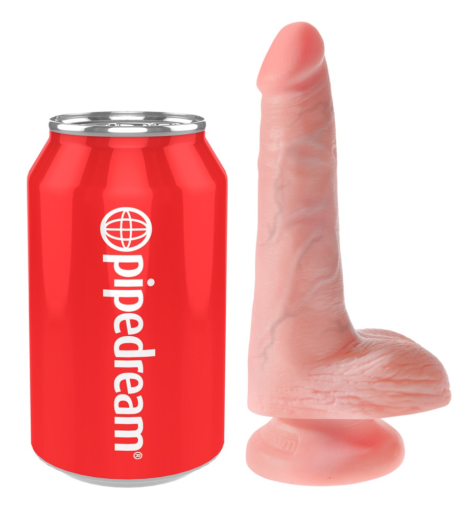 Dildo 6" Cock With Balls 15,2 Cm fra King Cock