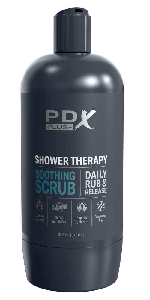 "shower Therapy Soothing Scrub" Masturbator Med Aftagelig Sugebase fra Pdx Plus