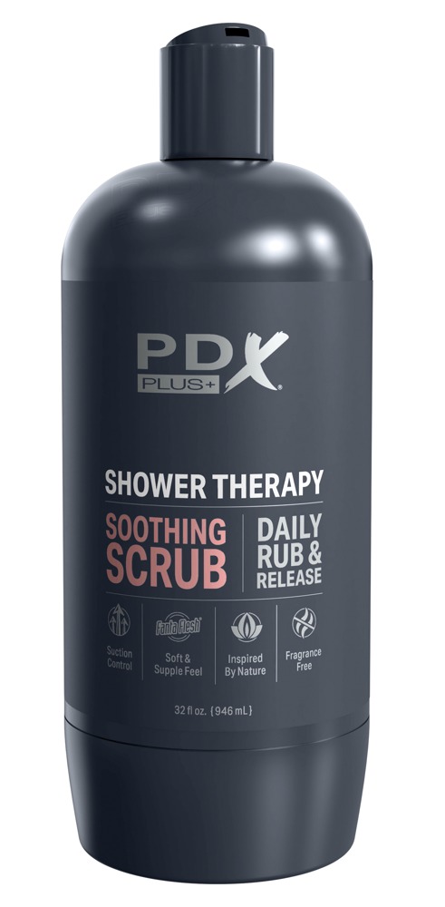 "shower Therapy Soothing Scrub" Masturbator Med Aftagelig Sugebase fra Pdx Plus