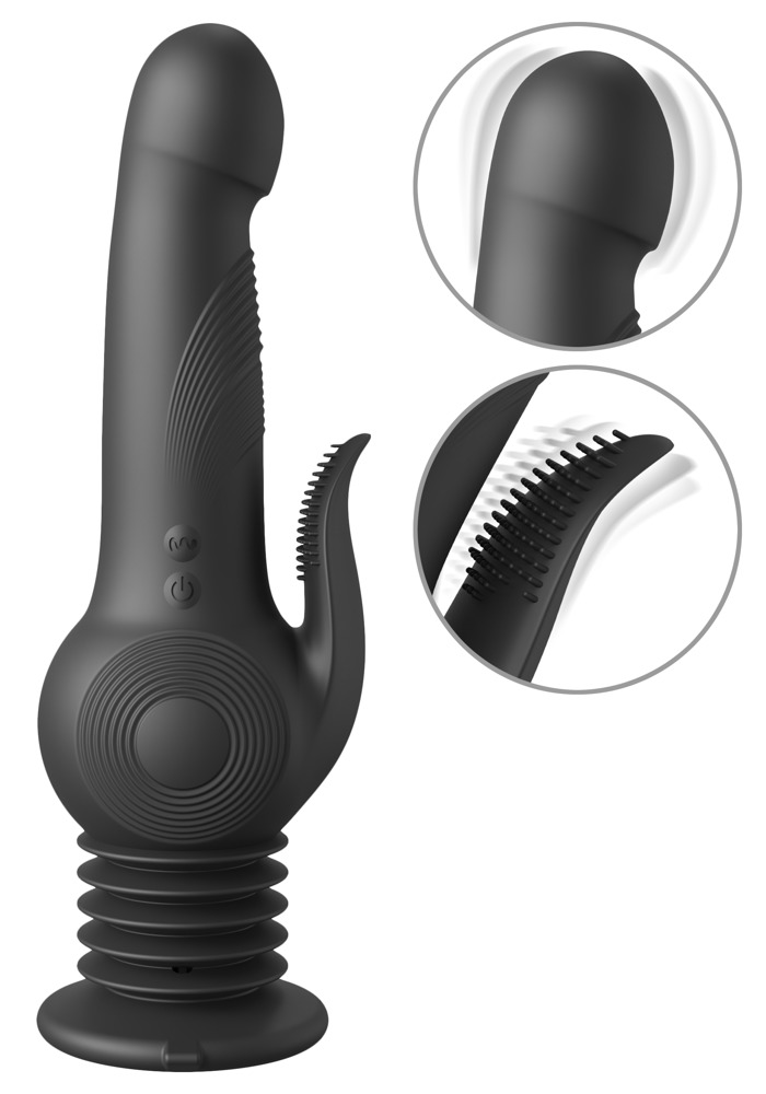 Vibrator âpogo Thrusterâ Med Fjederbelastet Sugekop fra Fetish Fantasy Series