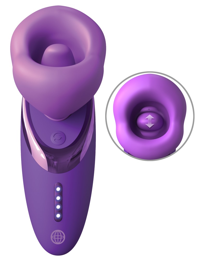 Tungevibrator "pleasure Sucker" Med Sugeskål fra Fantasy For Her