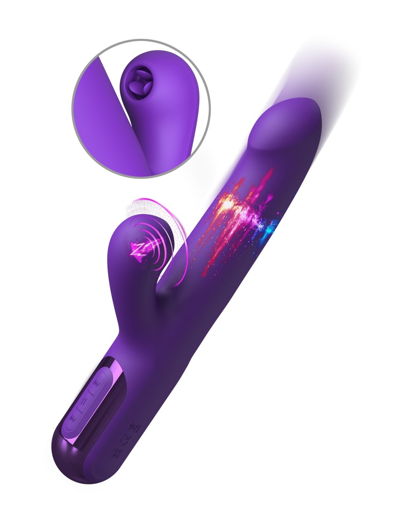 Rabbitvibrator "super Sonix Thruster" Med Stødfunktion fra Fantasy For Her