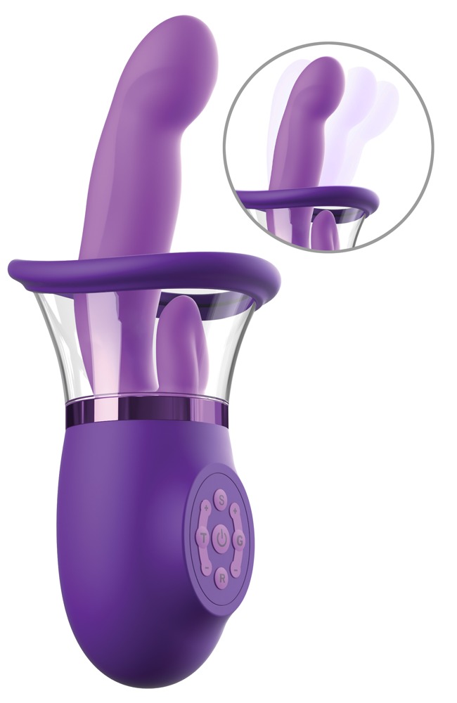 Vibrator "ultimate Pleasure Pro Plus" Med Sugekop Og Vibrerende Tunge fra Fantasy For Her