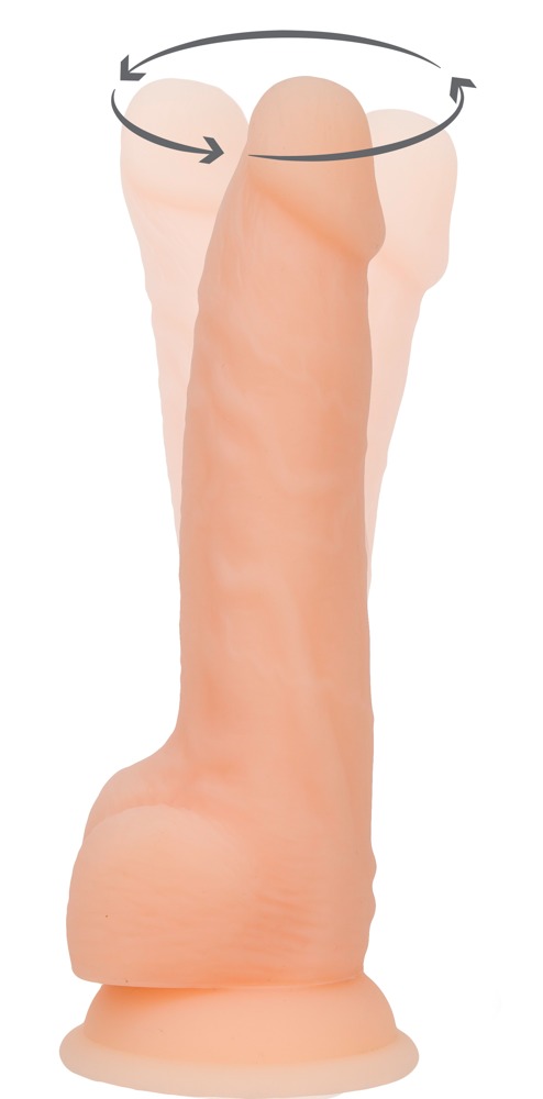 Naturlig Vibrator "8" Roterende Og Vibrerende Dong" Med Sugekop fra Naked Addiction
