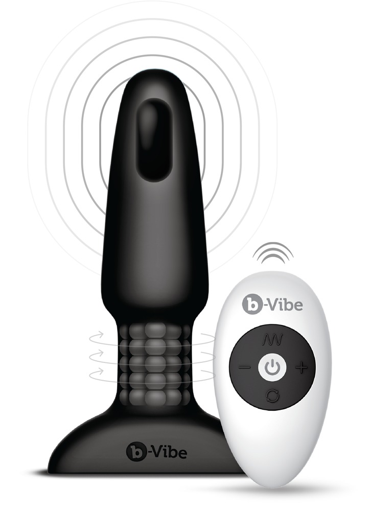 Anal Plug "rimming" Med Vibration Og Rotation, Radiofjernbetjening Inkluderet fra B-vibe