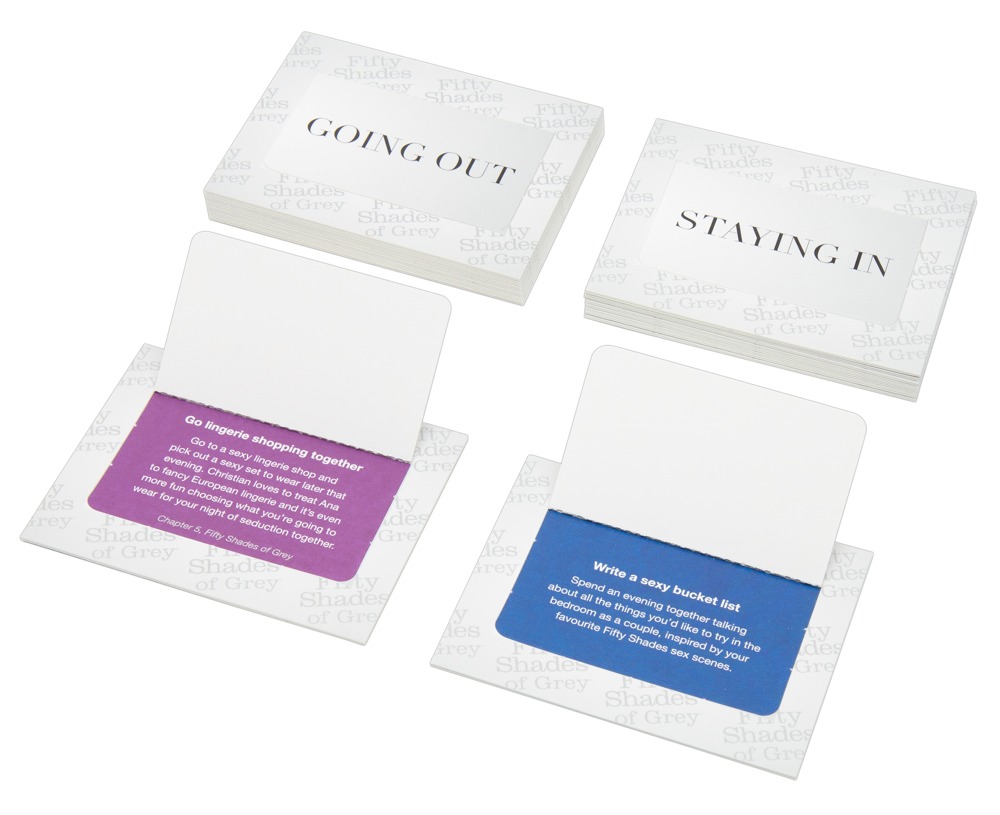 Play Nice Date Night Idea Cards fra Fifty Shades Of Grey