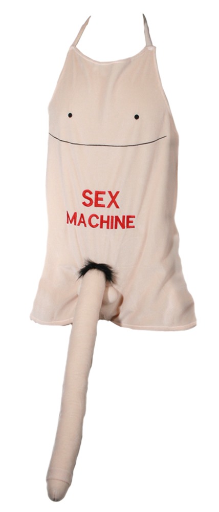Forklæde "sex Machine" Med 52 Cm Lang Plys Penis