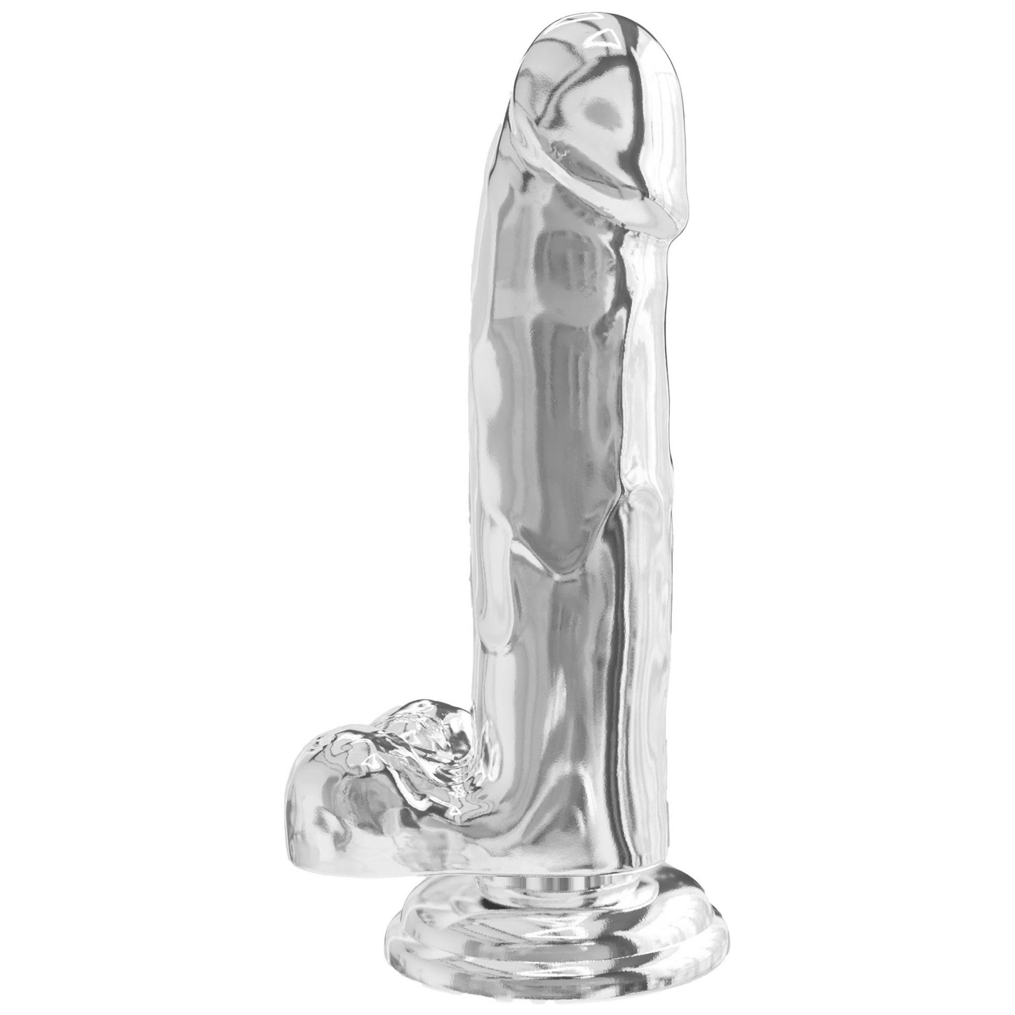 Toyjoy Get Real Clear Dildo With Balls 7 Inch fra Toy Joy