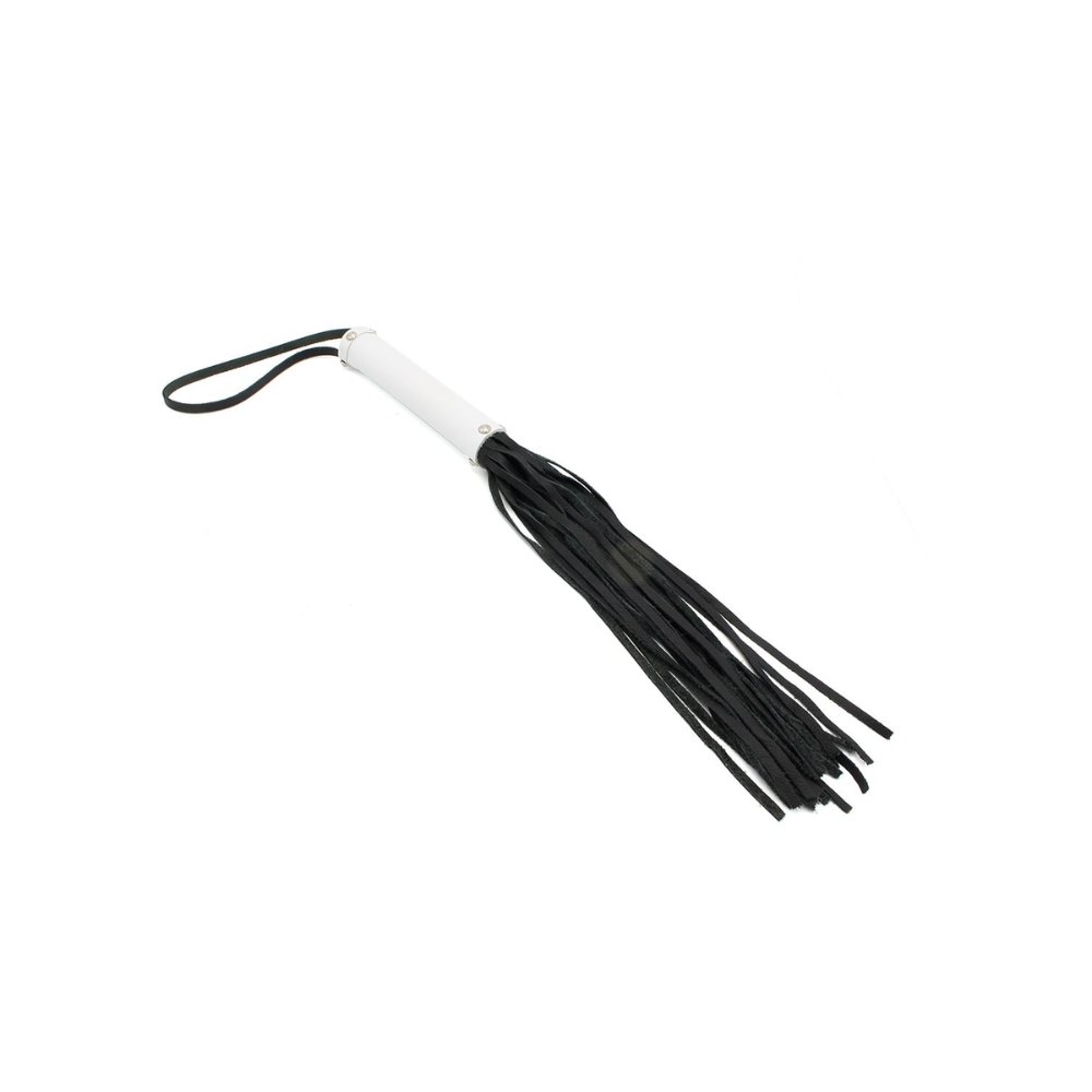 Læder Flogger Med Hvidt Greb fra O-products