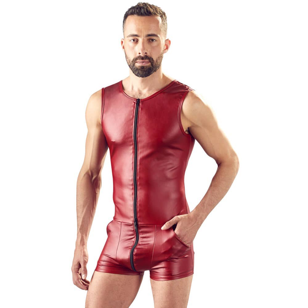 Rød Jumpsuit Playsuit Til Mænd S fra Svenjoyment