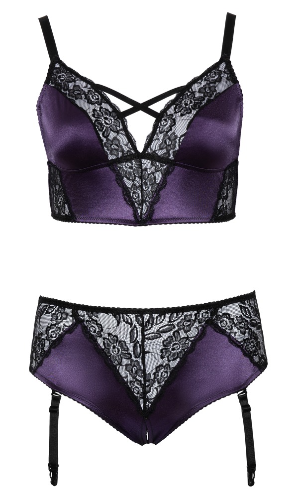 Bralette Og Stroppetrusse Ouvert fra Cottelli Curves