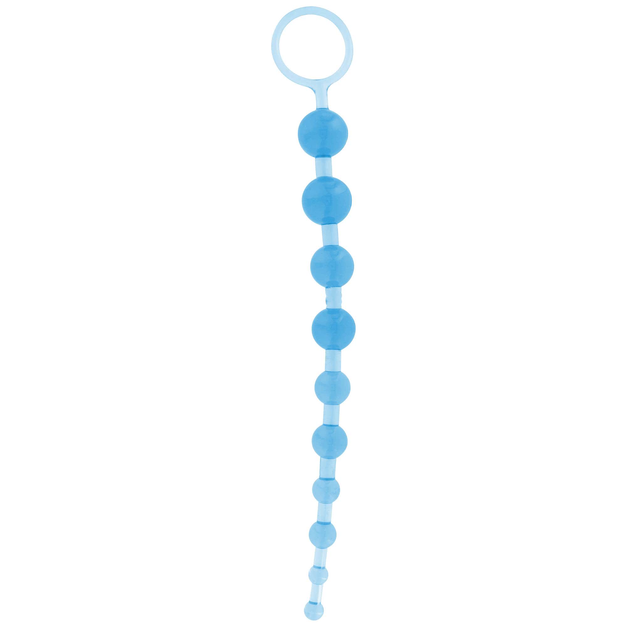 Anal Dildo Oriental Jelly Butt Beads Blue fra Toy Joy