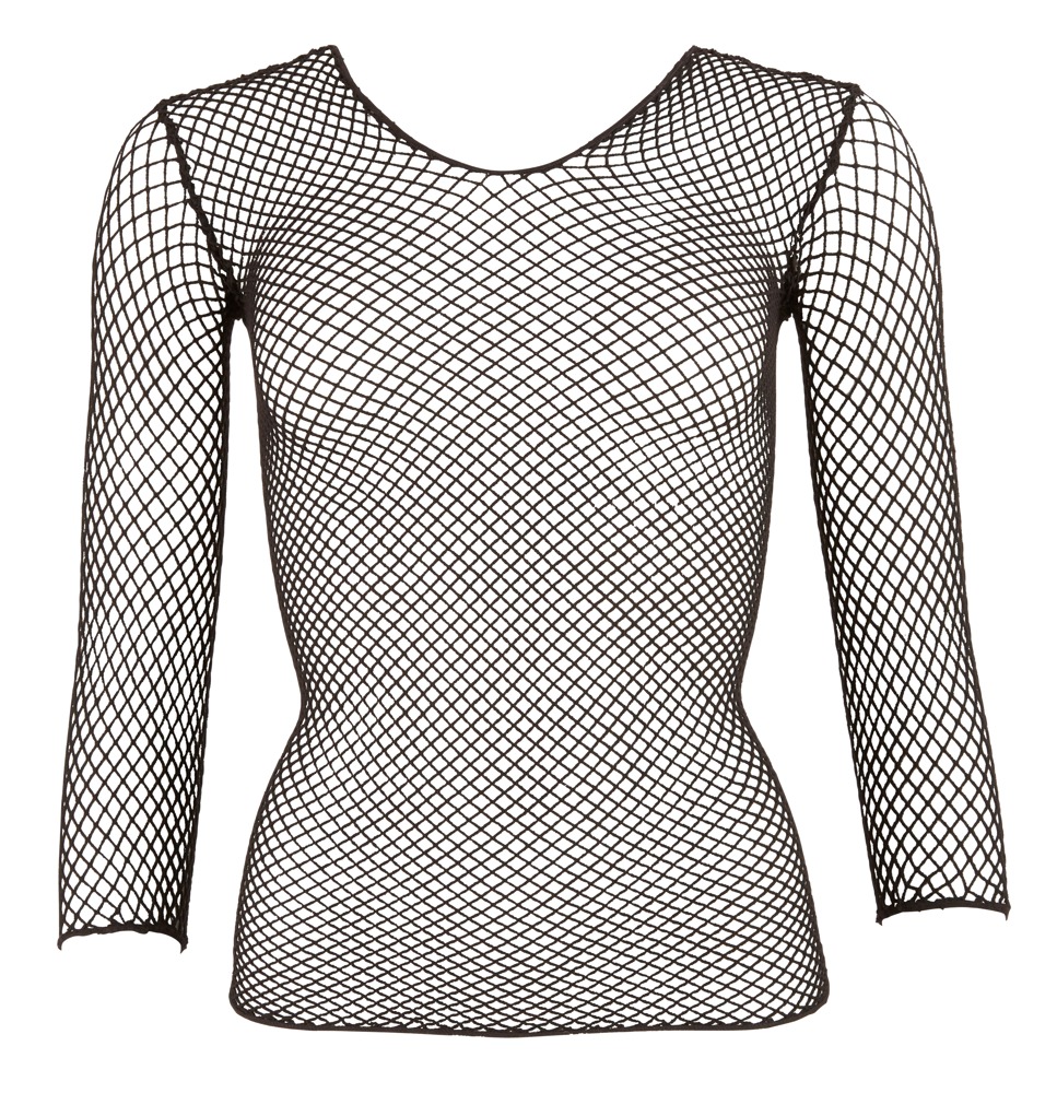 Shirt Ud Af Netsstof, Elastisk, Med 3 4 Arm fra No:xqse