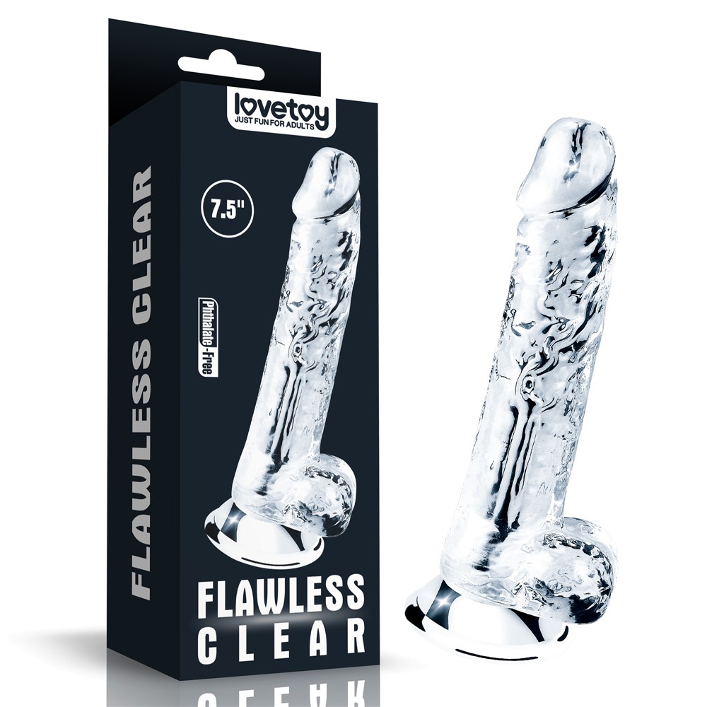 Lovetoy Flawless Dildo 19cm Gennemsigtig