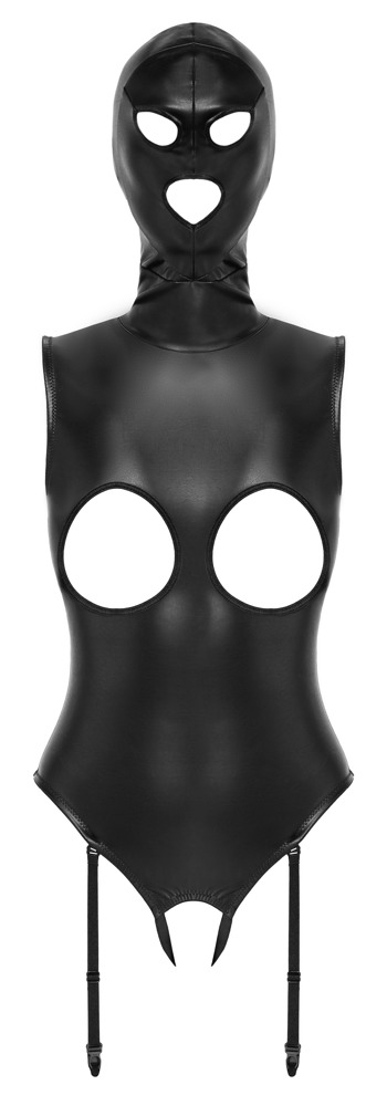Ouvert Body Med Påsyet Hovedmaske Og Aftagelige Seler fra Bad Kitty