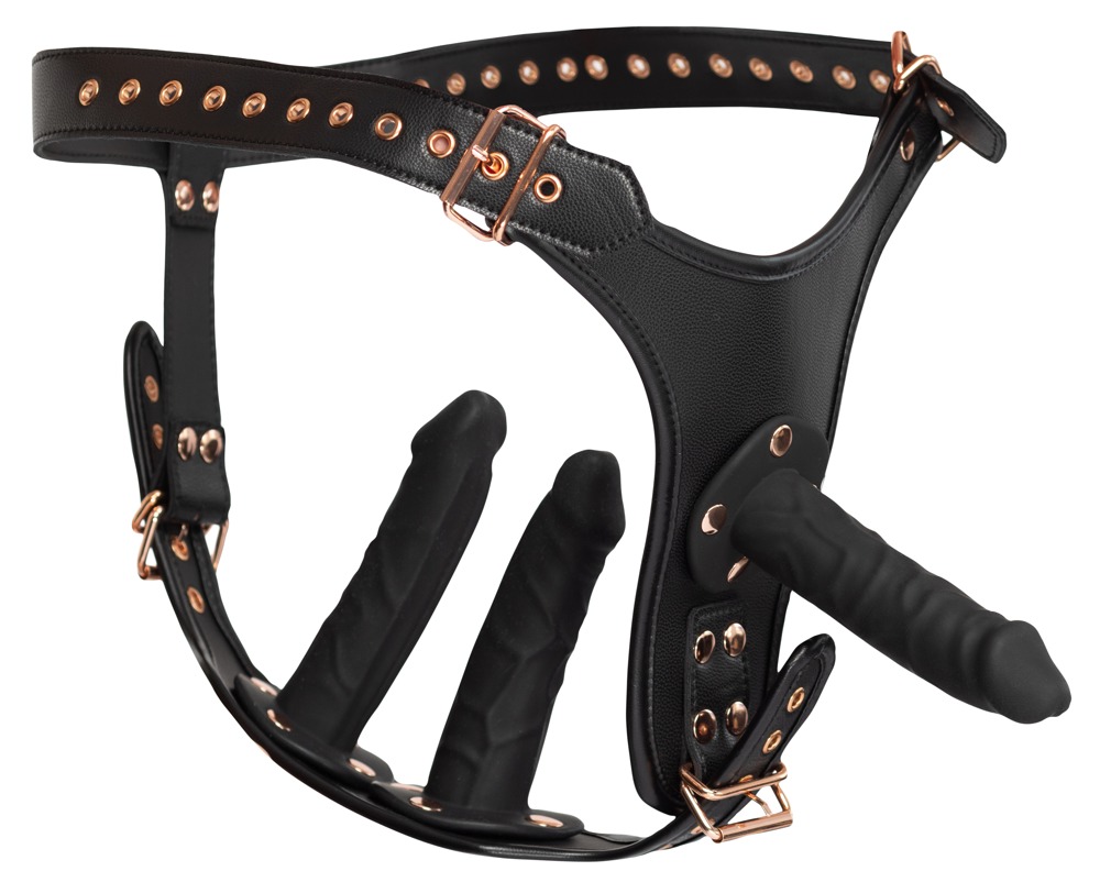 Strap On Streng Inklusive 3 Naturdildo fra Bad Kitty