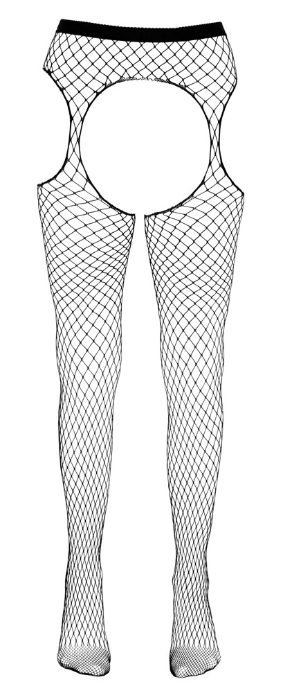 Sexstrømpebukser Ud Af Sort Grovnet fra Cottelli Legwear