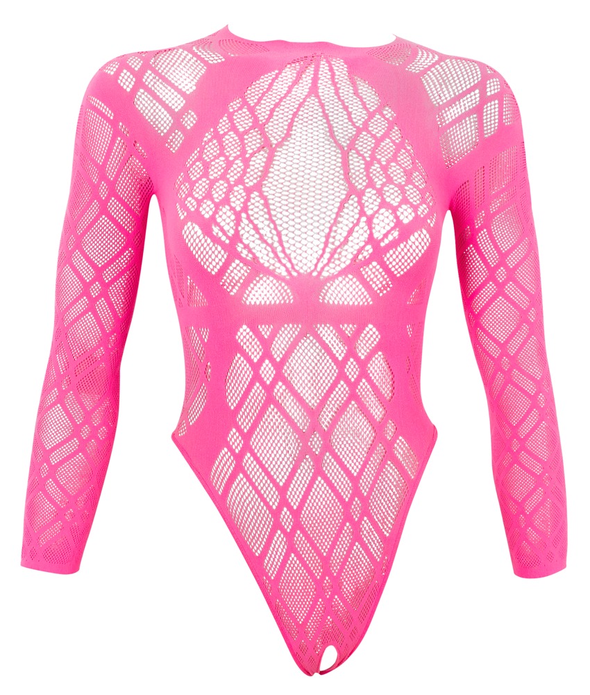 Ouvert Bodysuit I Blød Mesh Med Vævet Grafisk Mønster fra La Finesse Dessous