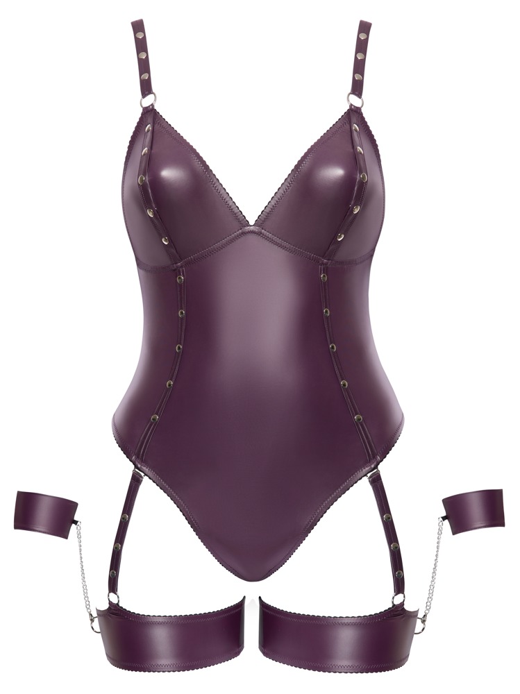 Strengbody Inklusive Ben Og Håndmanchetter fra Cottelli Bondage