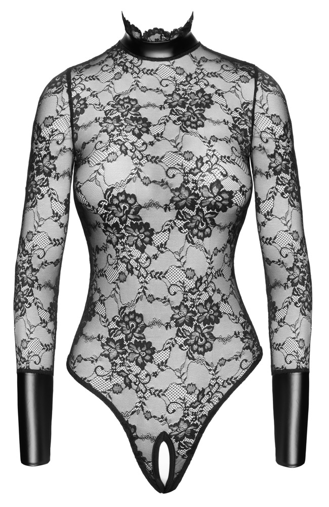 Bundløs Body Lavet Af Blomstret Blonde fra Noir