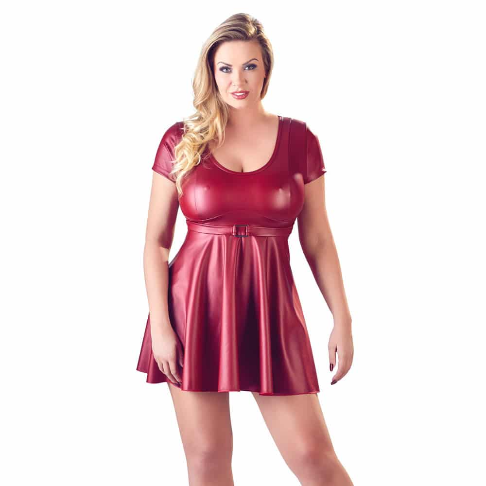 Rød Wet Look Babydoll X fra Cottelli
