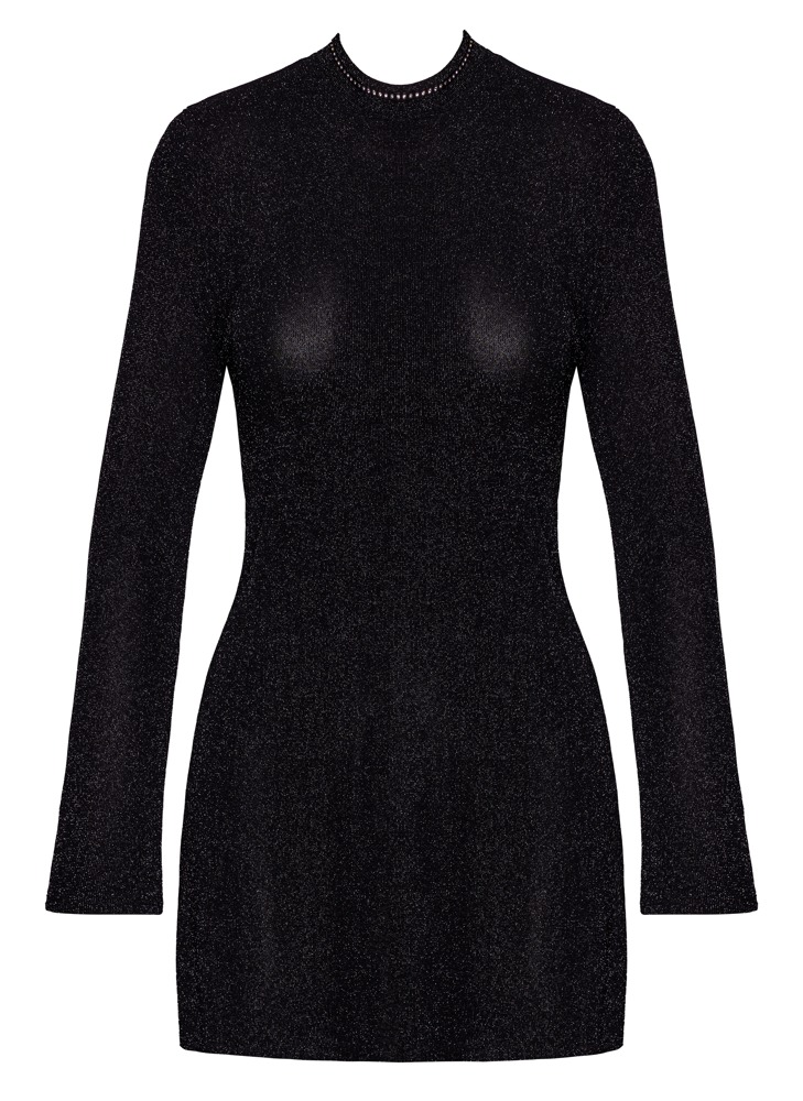 Minikjole I Glitter Transparent fra Noir
