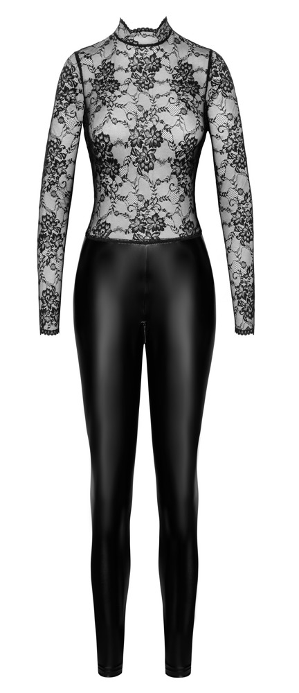 Jumpsuit I Et Stilfuldt Miks Af Materialer fra Noir