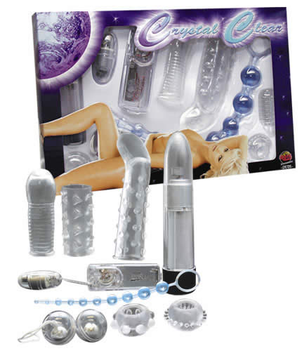 Crystal Clear Dildo Og Seegetøj Multisæt