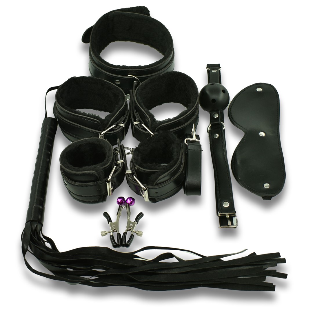 Bdsm Fetish Sæt 7 Dele Restraint Me