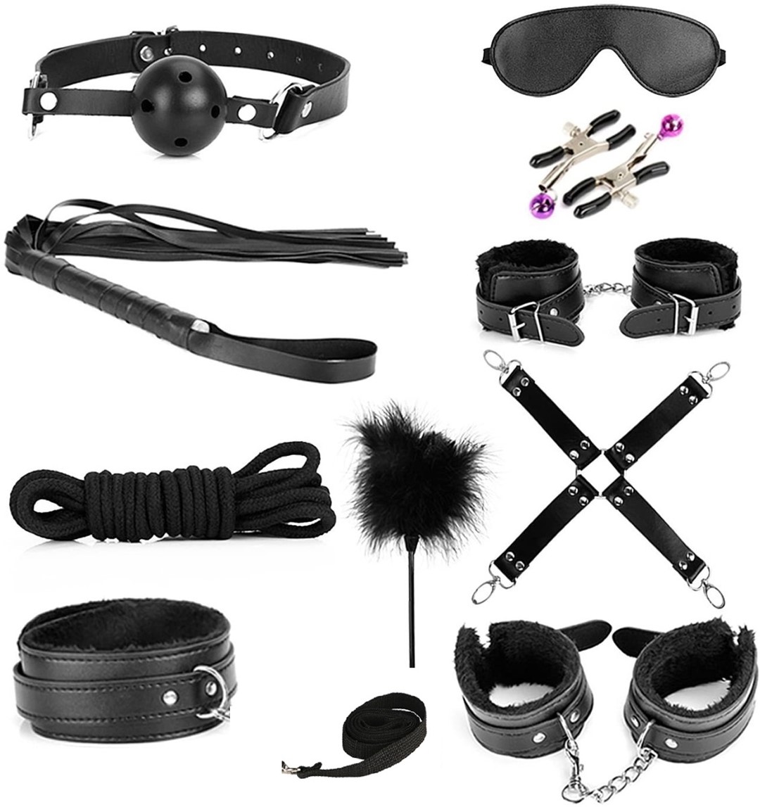 Bdsm Fetish Sæt 10 Dele Bondage