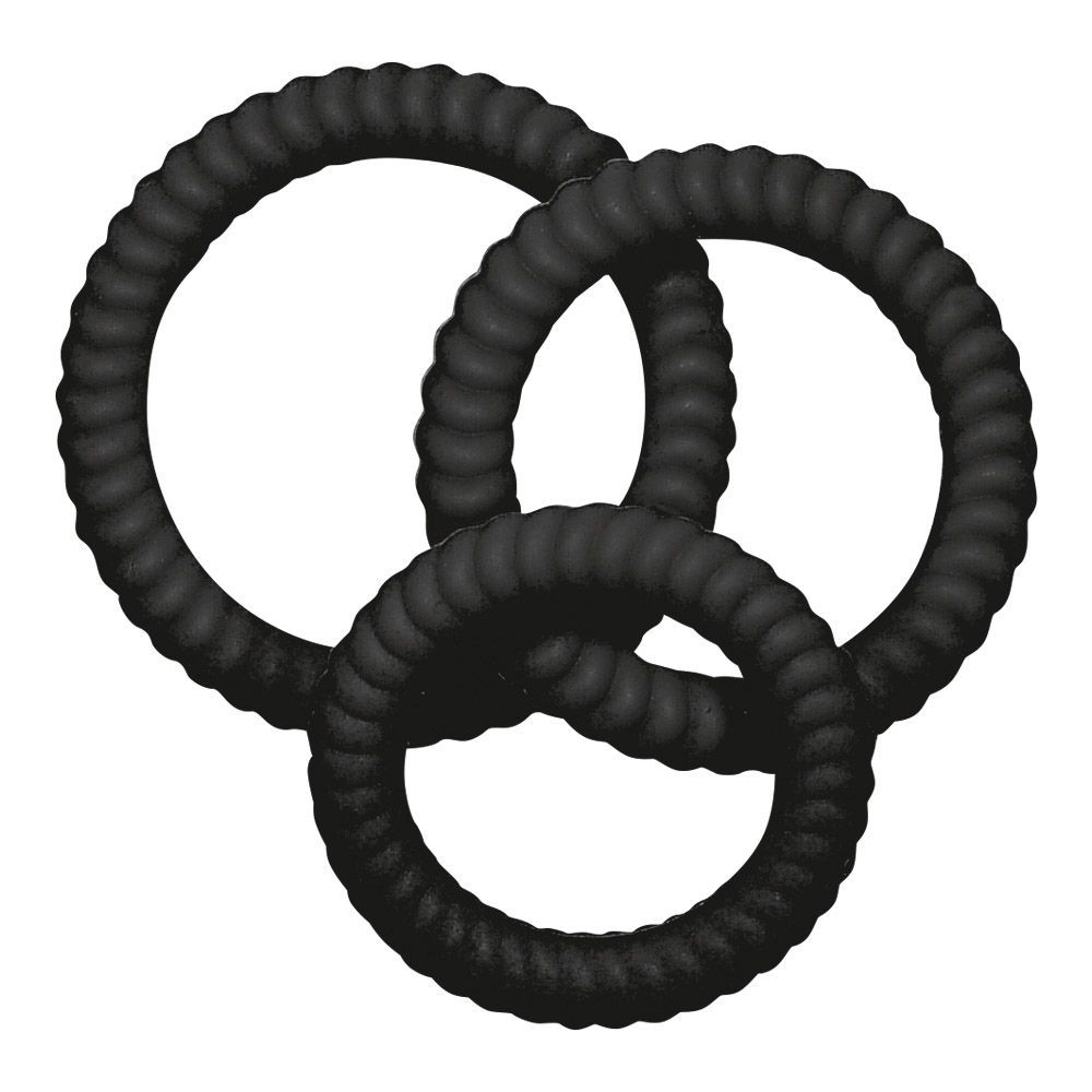 Lust 3 Sort 3 Pak Penisringe fra You2toys