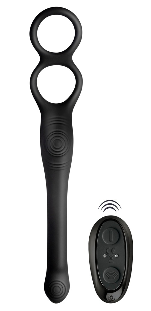 Analvibrator The Vibe Med Penis  Og Testikelring, Multi Fleksibel fra Rocks Off