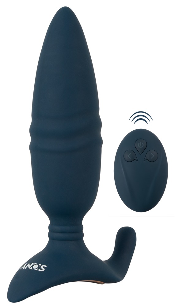 "rc Thrusting Butt Plug With Vibration" Med 2 X 10 Vibrationstilstande Og 10 Stødhastigheder fra Anos